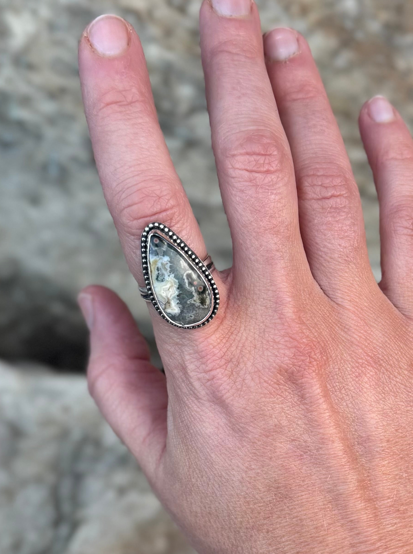 Ocean Jasper Ring - Size 6 1/2