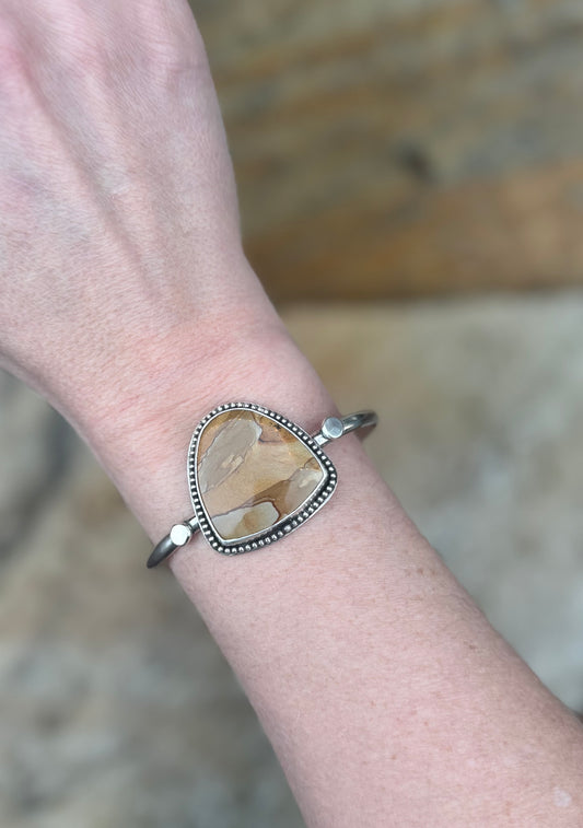 Landscape Jasper Beaded Cuff