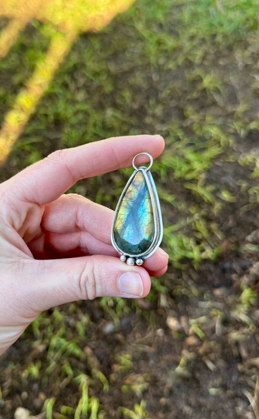 Labradorite Teardrop Pendant