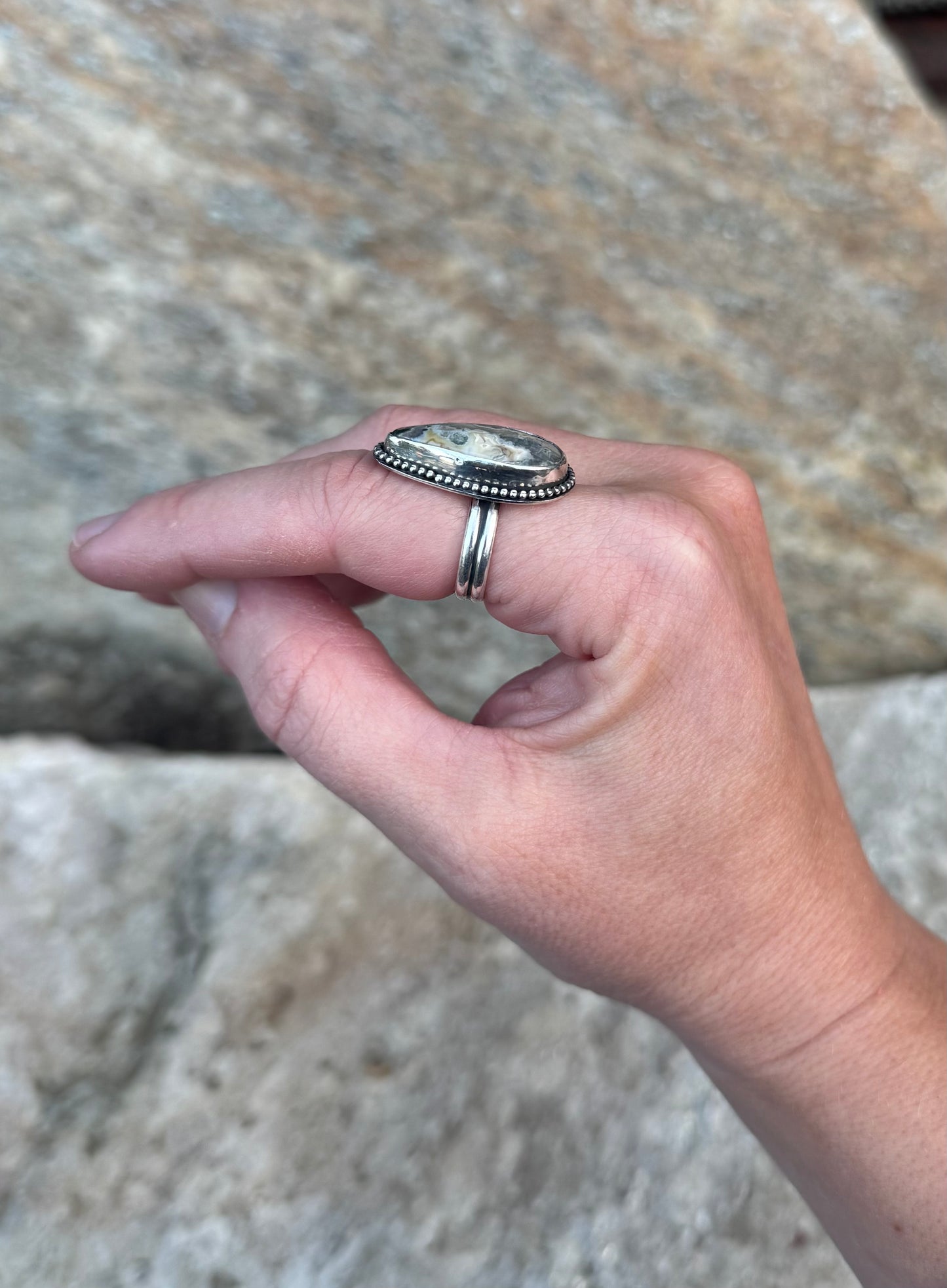 Ocean Jasper Ring - Size 6 1/2