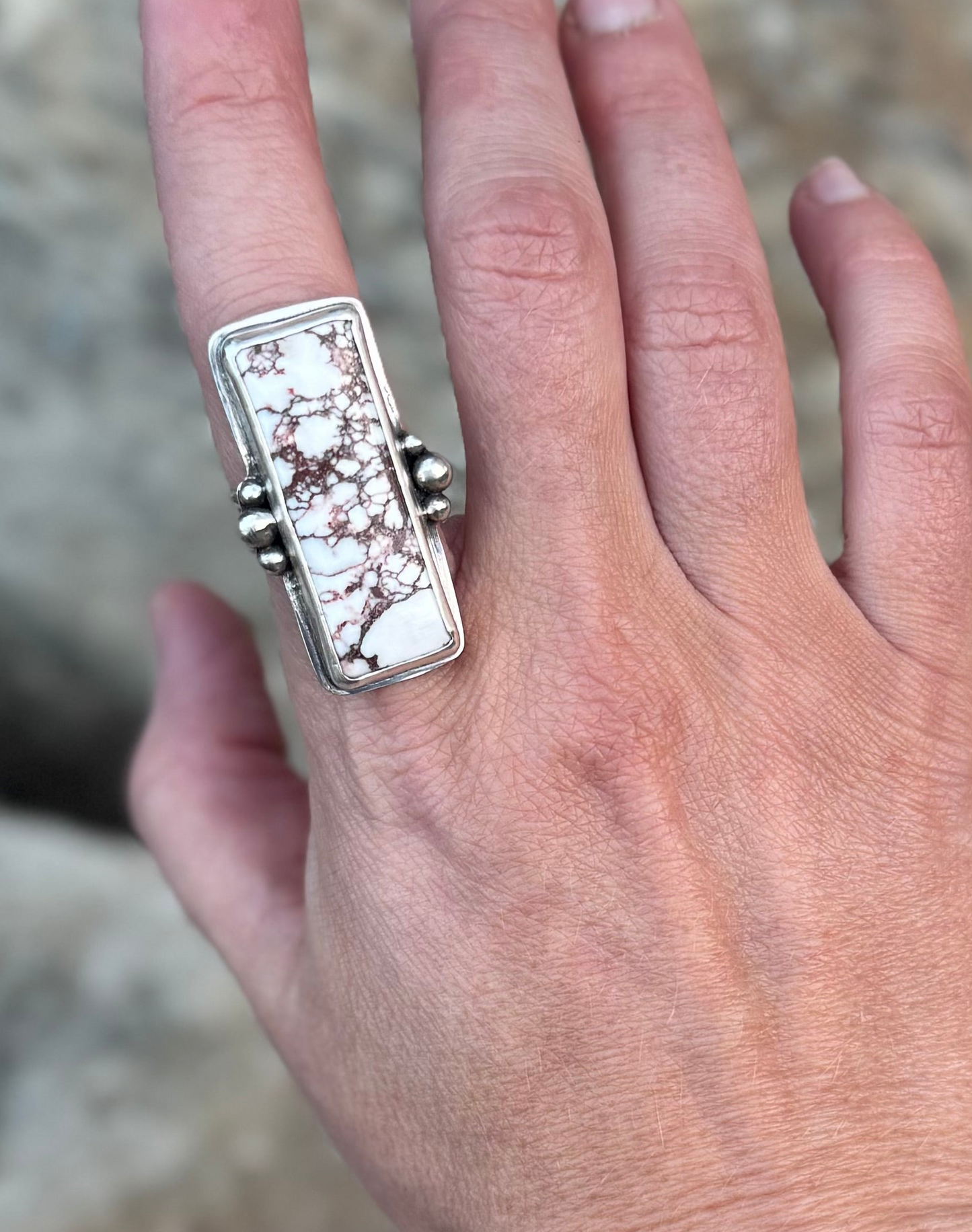 Rectangular Wild Horse Ring - Size 8