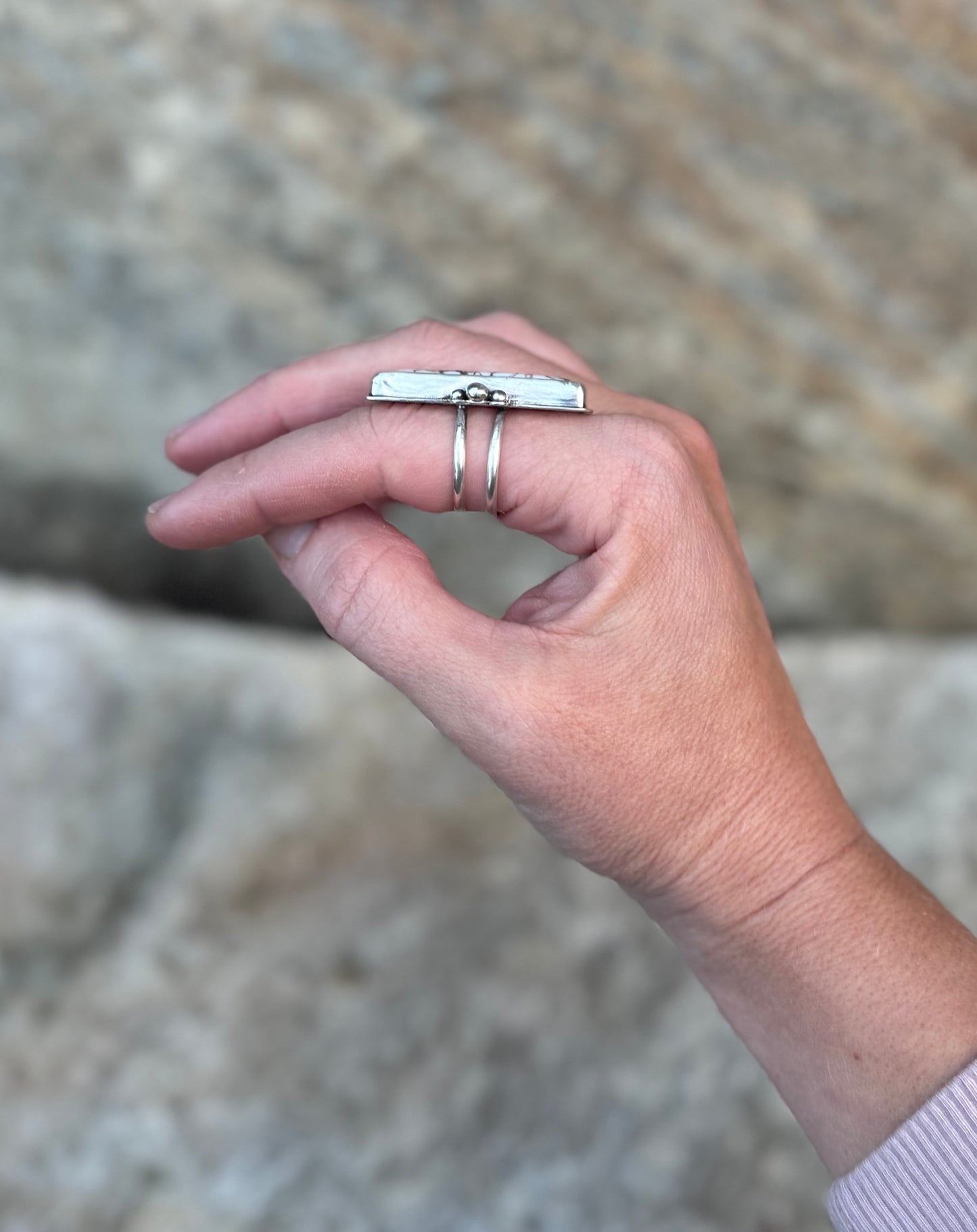 Rectangular Wild Horse Ring - Size 8