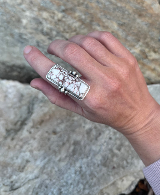 Rectangular Wild Horse Ring - Size 8