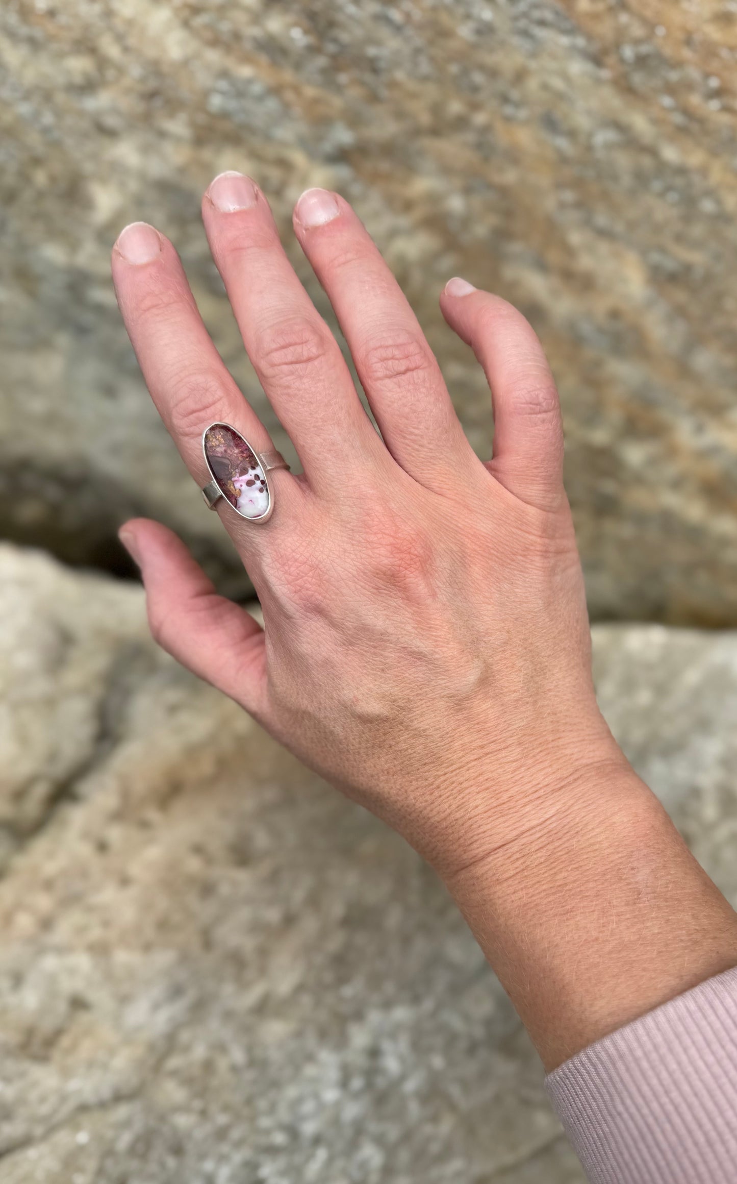 Oval Spiny Kingman Ring - Size 8