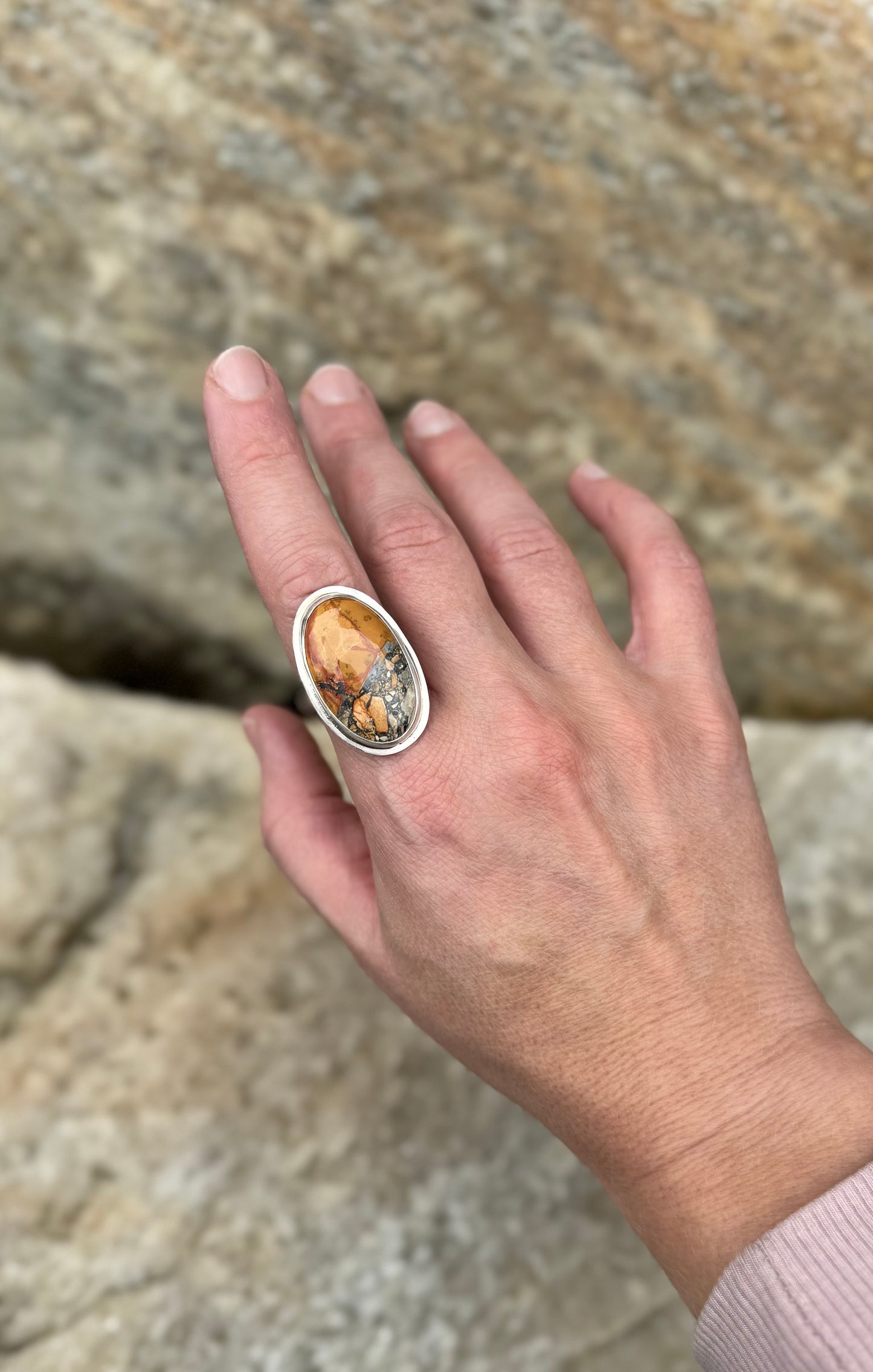 Maligano Jasper Ring - Size 8 3/4