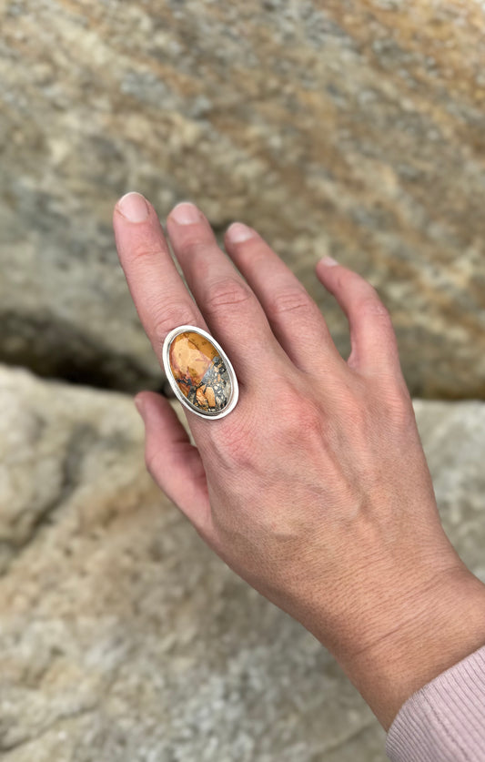 Maligano Jasper Ring - Size 8 3/4