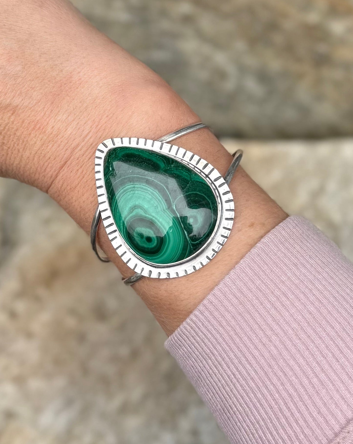 Large Malachite Cuff