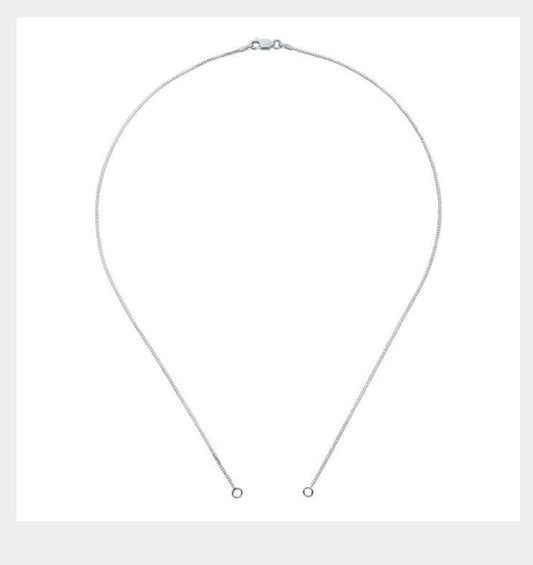 Sterling Silver 1mm Venetian Box Chain 18"