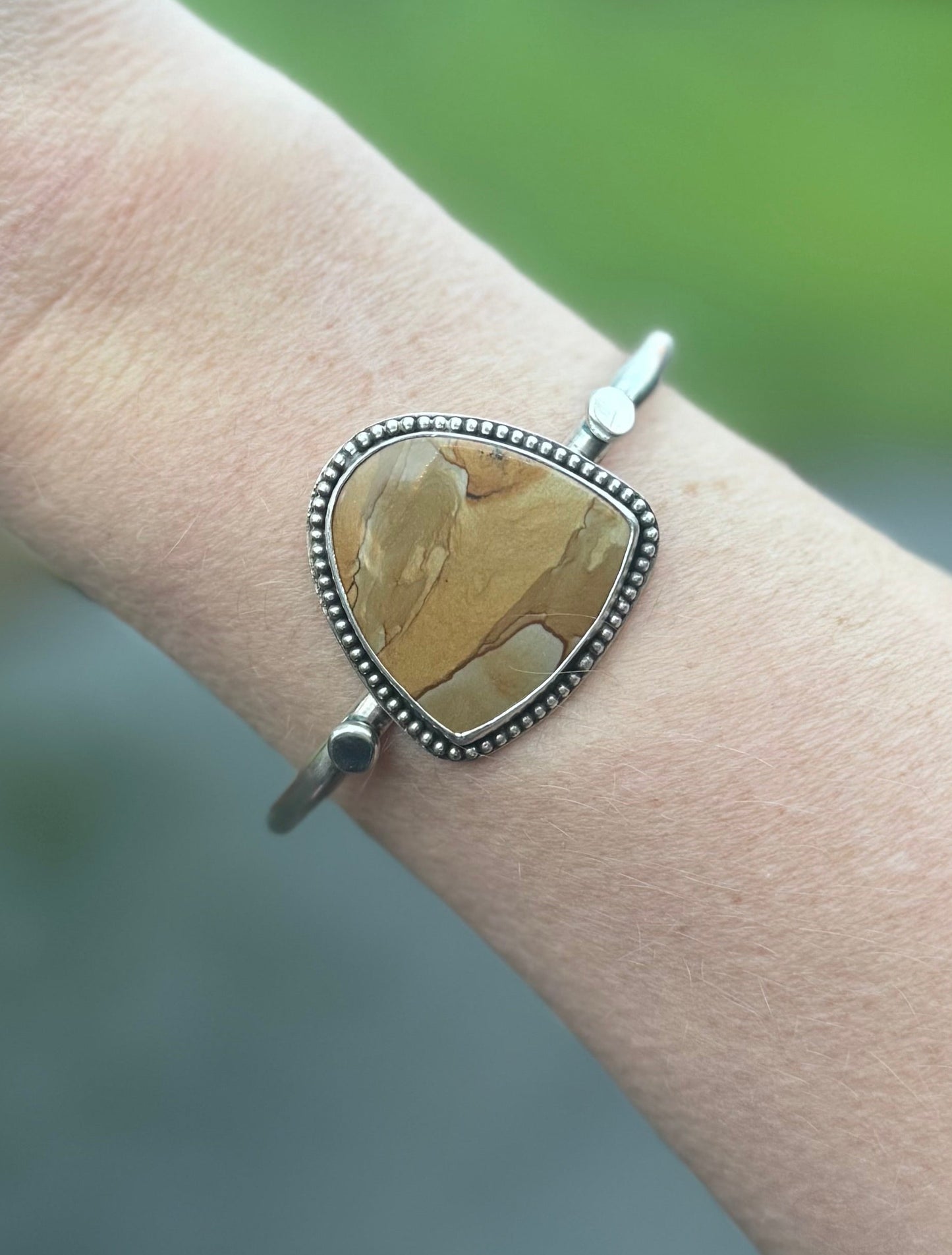 Landscape Jasper Beaded Cuff