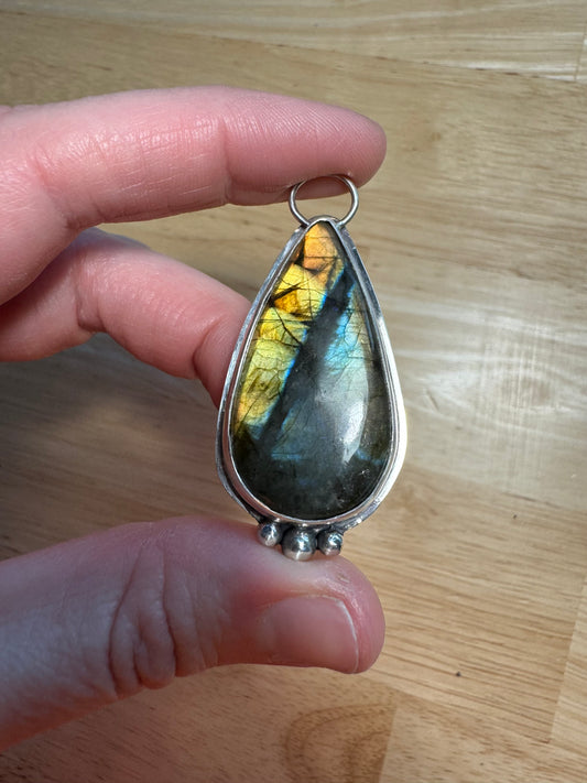 Labradorite Teardrop Pendant