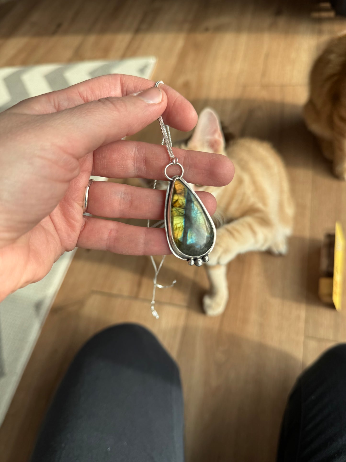 Labradorite Teardrop Pendant